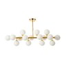Pendente Moderno 95cm Jabuticaba Júpiter Dourado 16 Lâmpadas Bl - 1