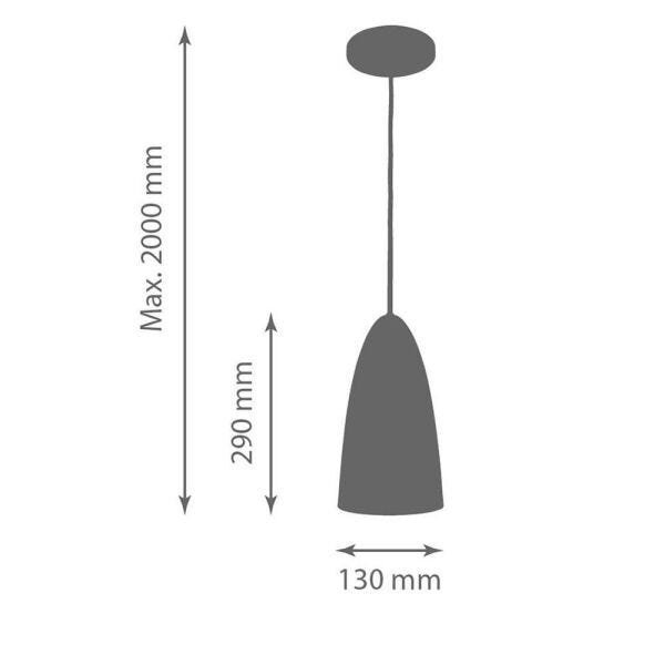 Kit 2 Luminária Pendente Oval 29x13cm Aluminium Branco - 3