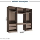 Ver imagem 5 de Guarda-Roupa Planejado 4 Peças 6 Portas Orion CabeCasa MadeiraOriginals Marrom