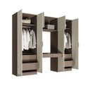 Ver imagem 7 de Guarda-Roupa Planejado 4 Peças 6 Portas Orion CabeCasa MadeiraOriginals Marrom