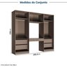 Guarda-Roupa Modulado 4 Peças 6 Portas Orion CabeCasa MadeiraOriginals - 5