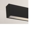 Ver imagem 2 de Luminária Plafon Retangular 1 Lâmp. 65cm Alumínio Preto Arky