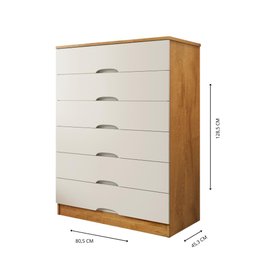 Cômoda 6 Gavetas Sevilha Mdf - Mademarcs - 3