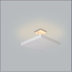 Luminária Plafon Rebatedor Luz Indireta 30cm 4 Lâmpadas Branco Rl - 2 Luminária Plafon Rebatedor Luz Indireta 30cm 4 Lâmpadas Branco Rl - 2