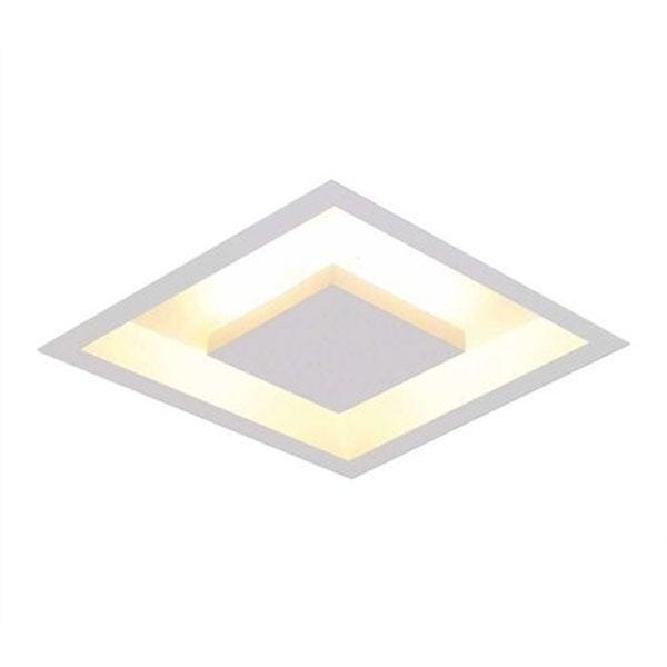 Luminária Plafon Luz Indireta Embutir 40x40cm 4 Lâmpadas Branco Rl