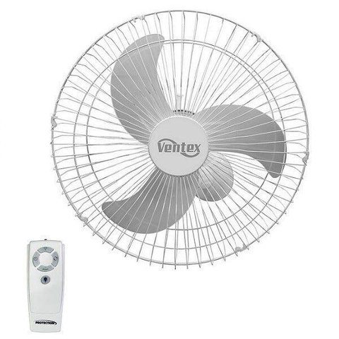 Ventilador de Parede 50cm com Controle Remoto Branco Tex5 Bivolt 210w Ventex