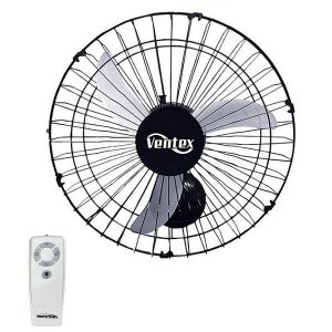 Ventilador de Parede 50cm com Controle Remoto Preto Tex5 Bivolt 210W Ventex
