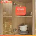 Ver imagem 7 de Armário de Cozinha Completa 100% Mdf 12 Portas 5 Gavetas Cléo Madeirado/off White Nesher Madeirado