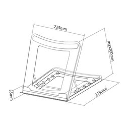 Suporte de Mesa para Notebook/laptop 10'' a 15'' - Elg - 7