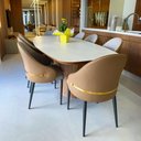 Ver imagem 2 de Kit 6 Cadeiras de Jantar Estofada Design La Martina - Bege