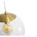 Ver imagem 2 de Kit 3 Pendente Redondo Esfera 20cm Dourado e Vidro Cristal Madelustre