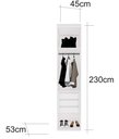 Ver imagem 3 de Closet Modulado Sem Portas com Gavetas 45 cm MDF Lotus Belmax:Branco