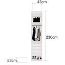 Ver imagem 3 de Closet Modulado Sem Portas com Gavetas 45 cm MDF Lotus Belmax:Branco