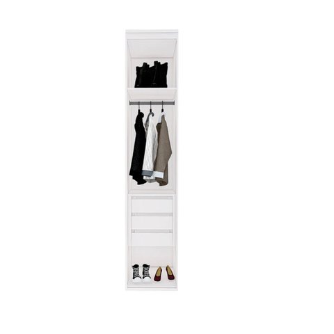 Closet Modulado Sem Portas com Gavetas 45 cm MDF Lotus Belmax:Branco