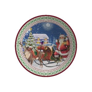 JOGO DE BOWLS NATAL DECORADO C/6 UND NATALINA ALLEANZA 1ª L