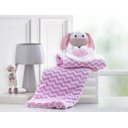 Ver imagem 1 de Manta para Bebê - com Naninha - 1,00x0,75m - Coelhinha Rosa - Corttex