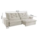Ver imagem 5 de Sofá Melt 02 Módulos 80cm Br 25cm Meu Sofá Online A302 Linho Branco