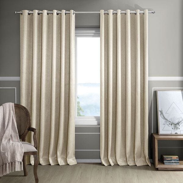 Cortina Blackout Diamantina - Ouro - 2,80M x 1,70M - para Varão - Adomes - 1