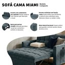 Ver imagem 3 de Sofá Cama Miami 2 Lugares Confortável com Percintas e Molas Bonnel para Uso Diário - Azul