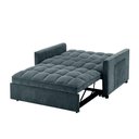 Ver imagem 5 de Sofá Cama Miami 2 Lugares Confortável com Percintas e Molas Bonnel para Uso Diário - Azul
