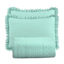 Ver imagem 1 de Kit Cobre Leito Colcha Bello Casal Dupla Face 3 Peças - Verde - 100% Poliéster