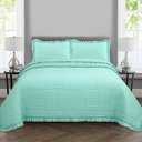 Ver imagem 4 de Kit Cobre Leito Colcha Bello Casal Dupla Face 3 Peças - Verde - 100% Poliéster