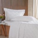 Ver imagem 2 de Kit Colcha Casal 3 Pçs Ricamo 300 Fios 100% Algodão 220x240cm Branco