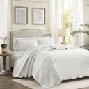 Ver imagem 1 de Colcha Matelassê - 150 Fios - King Size - com Porta Travesseiros - Milão - Branco - Corttex