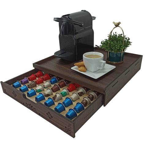 Porta cápsulas de café Nespresso Com Bandeja e Gaveta NAT63