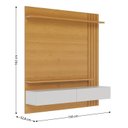 Ver imagem 3 de Painel para TV até 65 Polegadas 150CMX162CM 2 Portas Basculantes 2 Prateleiras Juriti