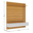 Ver imagem 3 de Painel para TV até 65 Polegadas 150cmx162cm 2 Portas Basculantes 2 Prateleiras Juriti