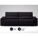 Ver imagem 4 de Sofá com Porta Copos e Carregador Usb Retrátil e Reclinável Murano 2,00m Velosuede Preto -