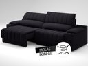 Ver imagem 6 de Sofá com Porta Copos e Carregador Usb Retrátil e Reclinável Murano 2,00m Velosuede Preto -