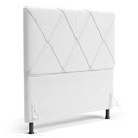 Ver imagem 1 de Cabeceira Cama Box Casal Mel 140cm com Frame Sintético Branco - Desk Design