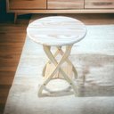 Ver imagem 1 de Mesa Peg Dobrável Tampo Redondo em Madeira Pinus