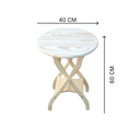 Ver imagem 2 de Mesa Peg Dobrável Tampo Redondo em Madeira Pinus