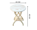 Ver imagem 2 de Mesa Peg Dobrável Tampo Redondo em Madeira Pinus
