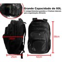 Ver imagem 2 de Mochila para Notebook Reforçada Masculina Feminina Á Prova de Agua 60l Grande Impermeável Sport Viag