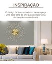 Ver imagem 6 de Relógio De Parede Dourado Luxuoso Design Europeu Metal 70cm