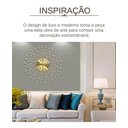 Ver imagem 6 de Relógio De Parede Dourado Luxuoso Design Europeu Metal 70cm