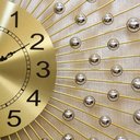 Ver imagem 4 de Relógio De Parede Dourado Luxuoso Design Europeu Metal 70cm
