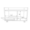 Ver imagem 4 de Gabinete Para Banheiro Lavabo 1 Porta Estilare GAB1020 C/ Rodízios Branco