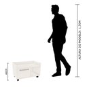 Ver imagem 5 de Gabinete Para Banheiro Lavabo 1 Porta Estilare GAB1020 C/ Rodízios Branco
