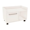 Ver imagem 2 de Gabinete Para Banheiro Lavabo 1 Porta Estilare GAB1020 C/ Rodízios Branco
