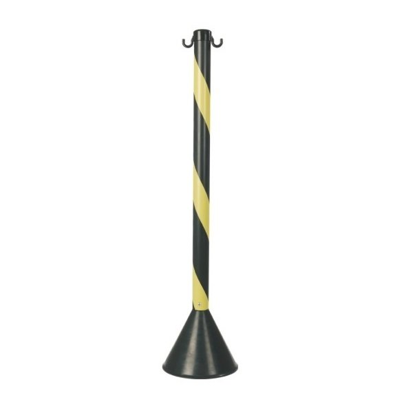 Pedestal Pvc Rigido Zebrado Amarelo/preto 95cm Epi - 1