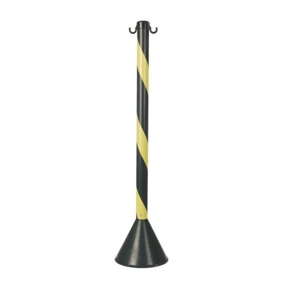 Pedestal Pvc Rigido Zebrado Amarelo/preto 95cm Epi