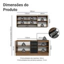 Ver imagem 3 de Armário de Cozinha Compacta 180 X 60 cm Rustic/Preto Lux Madesa 05