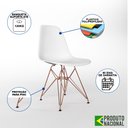 Ver imagem 4 de Mesa Industrial Base Ferro Cobre 137x90 Tampo Branco 4 Cadeiras Eiffel Ferro Cobre Assento Branco