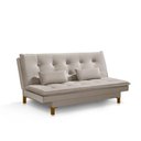 Ver imagem 4 de Sofá Cama Bangkok Alto Padrão P/ Quarto Salas Tecido Veludo Cor:bege