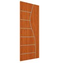 Ver imagem 1 de Folha de Porta Frisada R10s com 3 Dobradiças 3 1/2 Parafusos:mogno/90 Cm